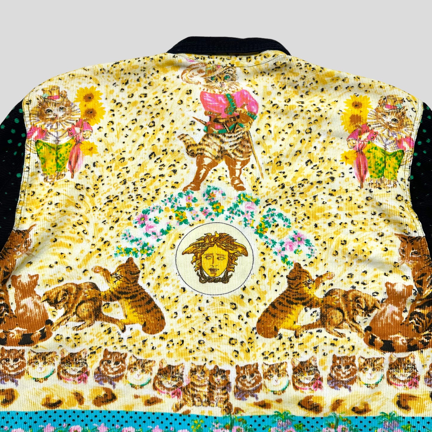 Versace VJC 1990’s Cats and Flowers Corduroy Shirt - M