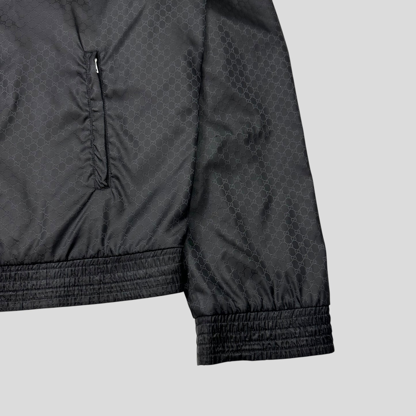 Gucci 2012 Nylon Monogram GG Web Logo Bomber Jacket - IT52 (L)