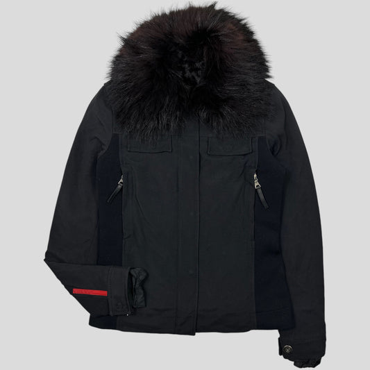 Prada Sport AW00 Goat Fur Technical Panelled Jacket - IT38