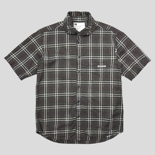 Final Home AW08 Grey Nova Check Pocket Logo Shirt - S