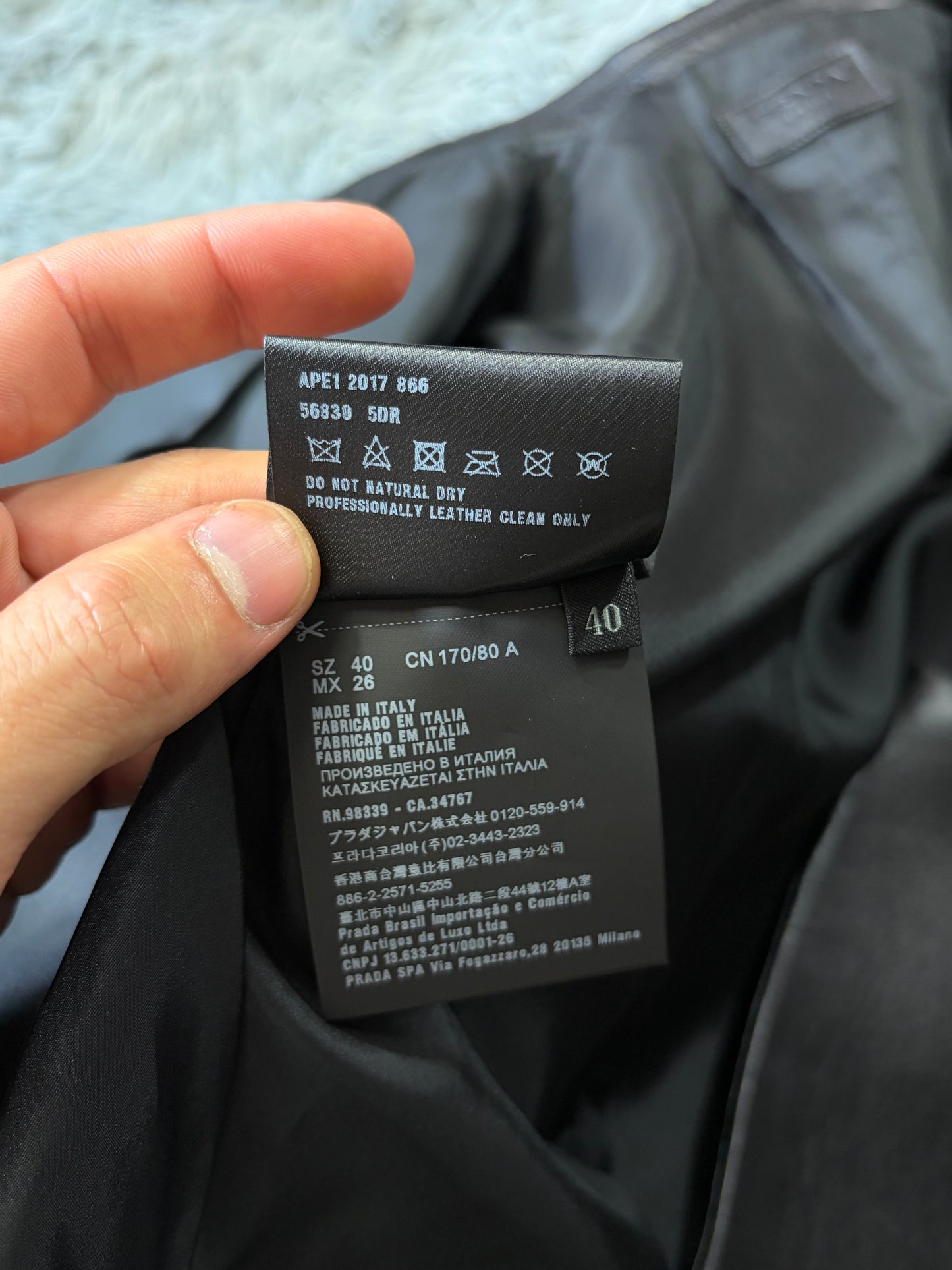 Prada 2018 Race Logo Leather Belted Trench Coat - IT40