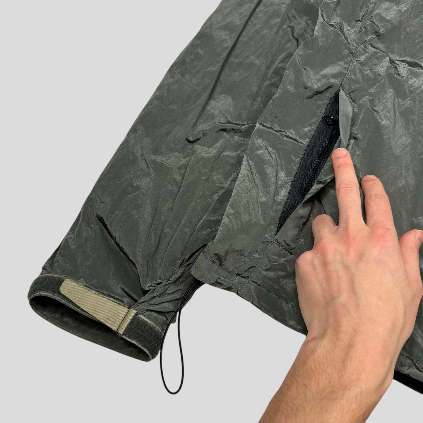 Stone Island SS07 Grey Nylon Metal Windbreaker Jacket - M/L