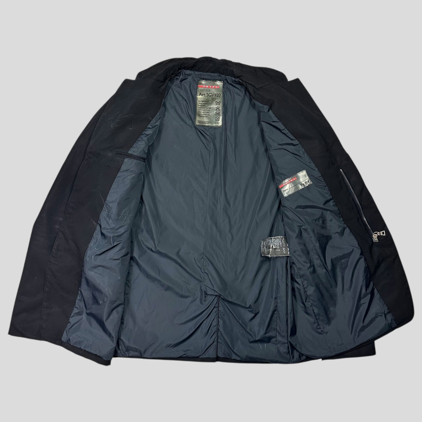 Prada Sport 2007 Wool + Leather Modular Padded Blazer Jacket - IT54 (L)