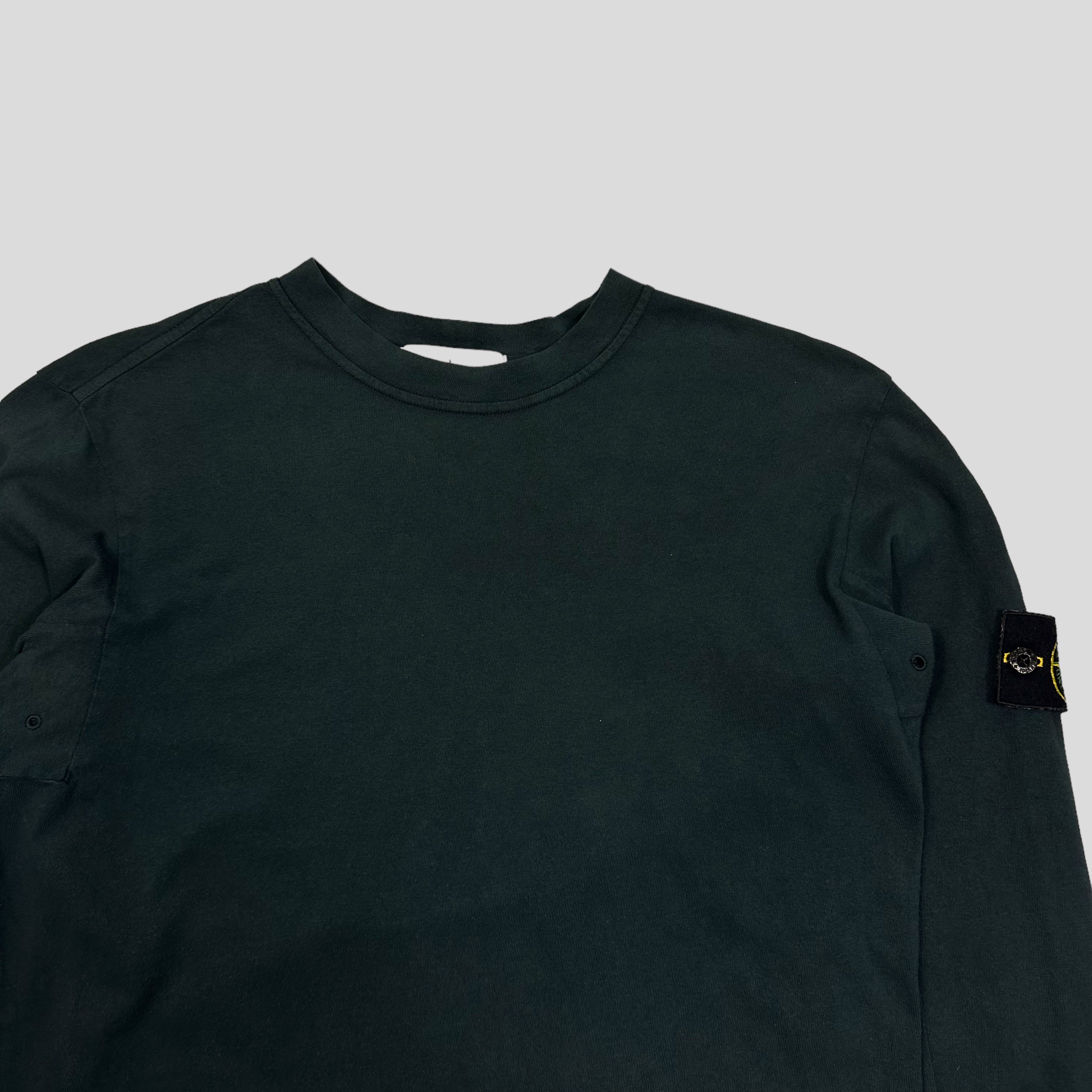 Stone Island Badged Longsleeve T-shirt - M – Warmwaves