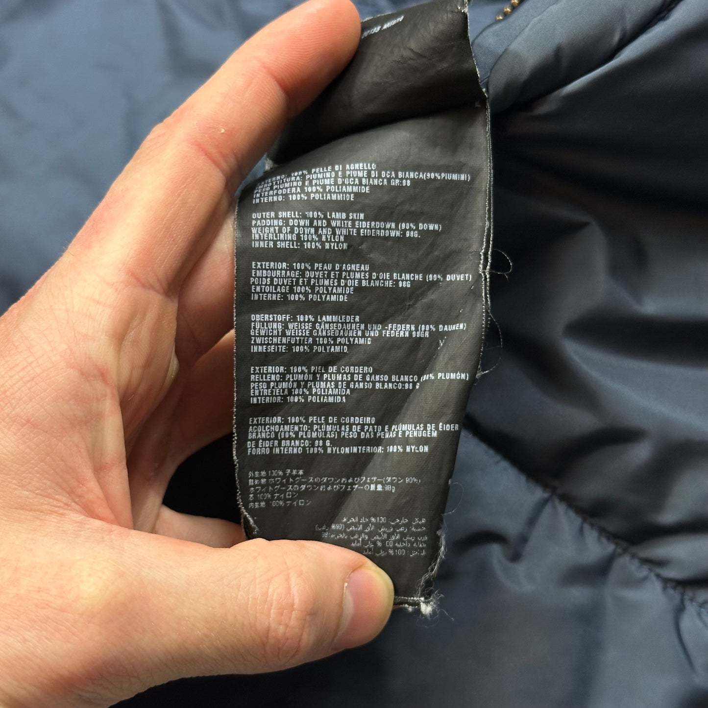 Prada Milano 2012 Leather Reversible Triangle Logo Nylon Puffer Jacket - L