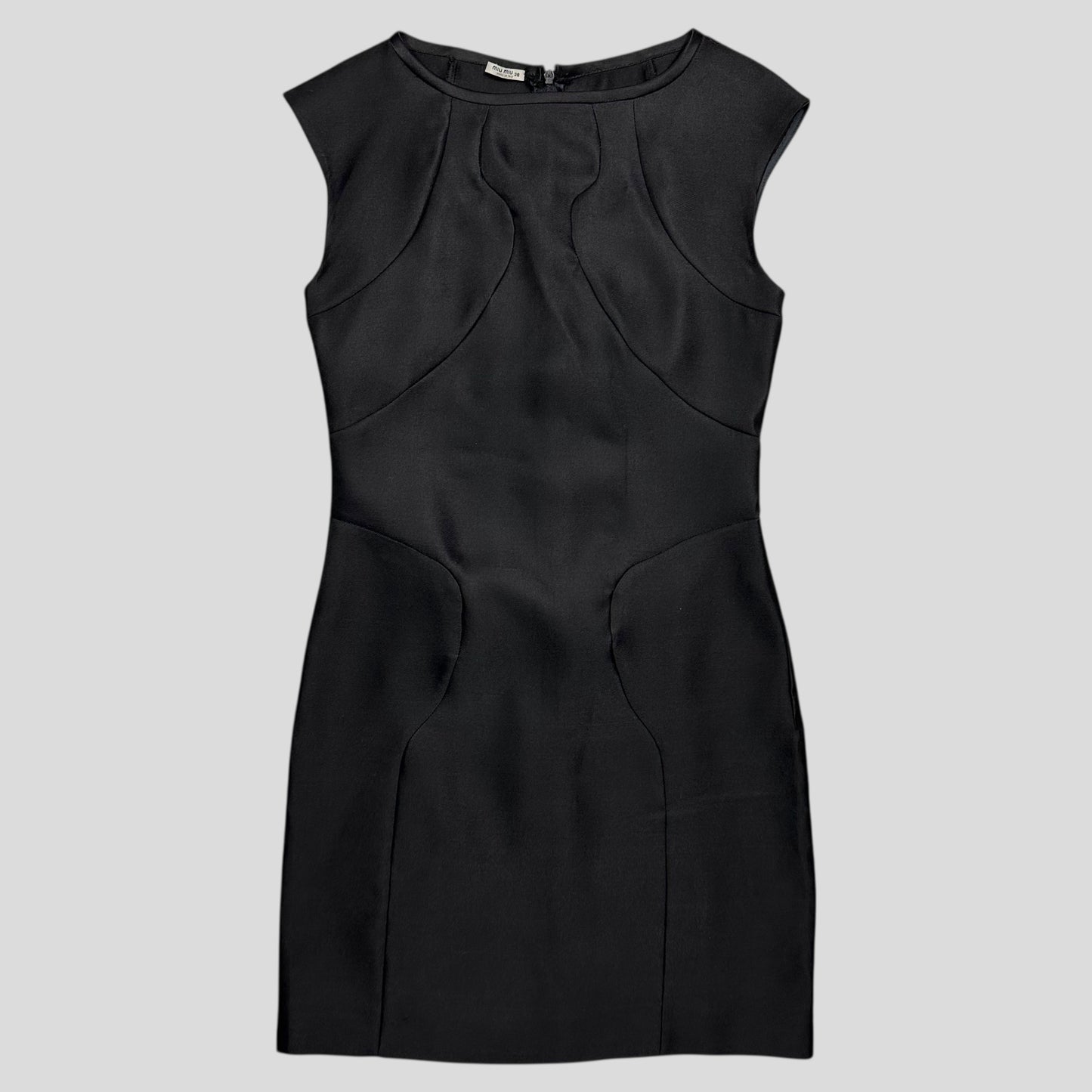 Miu Miu 2008 Silk Technical Panelled Sporty Dress - IT38 (UK8)