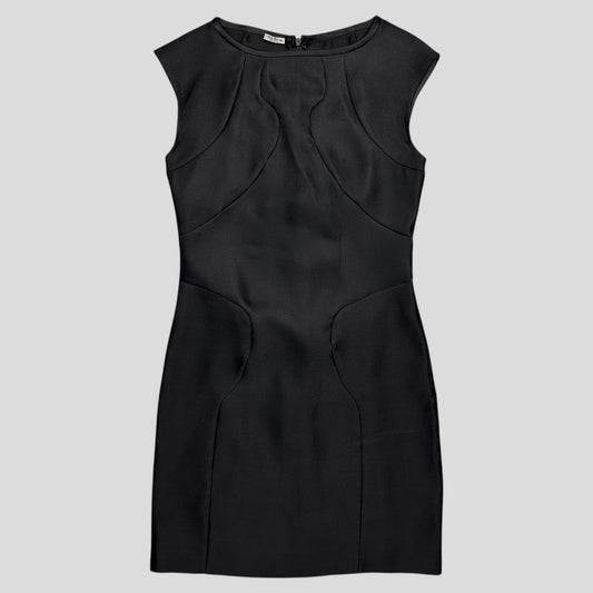 Miu Miu 2008 Silk Technical Panelled Sporty Dress - IT38 (UK8)
