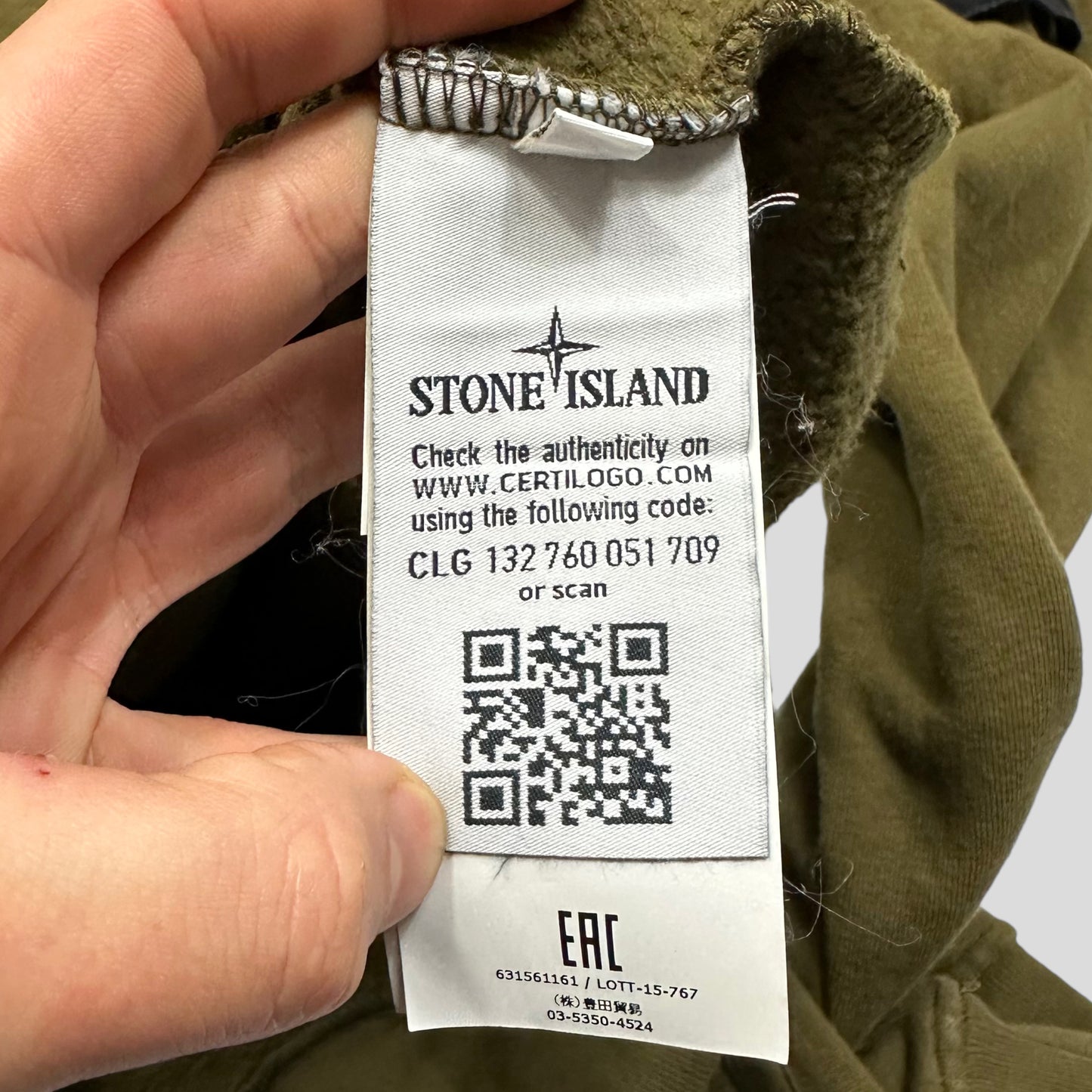 Stone Island Khaki Pocket Crewneck - XL/XXL