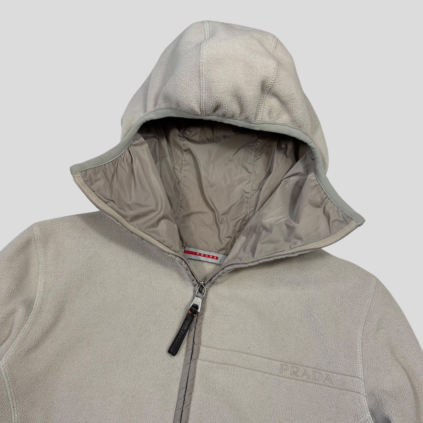 Prada Sport 2006 Spellout Logo Balaclava Fleece Jacket - M