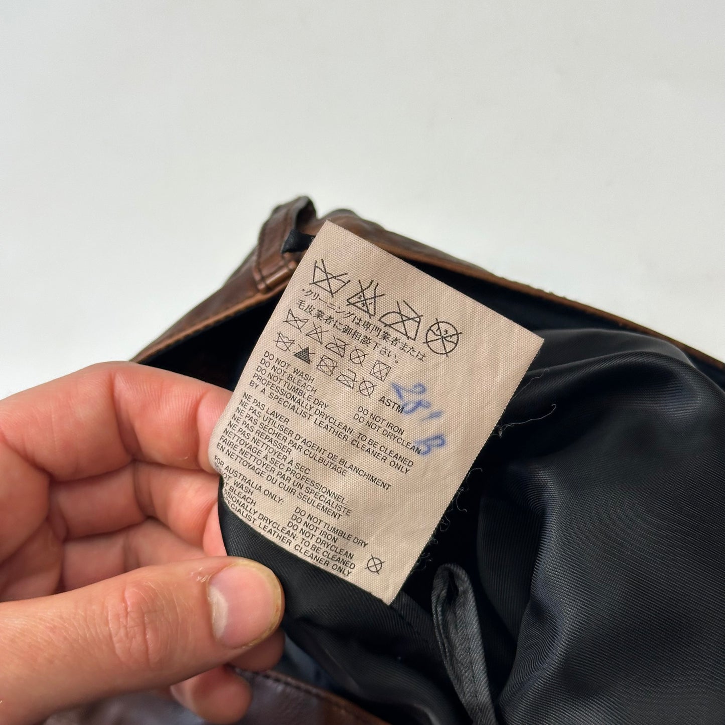 Prada Milano 00’s Embossed Logo Leather Biker Trousers - IT48