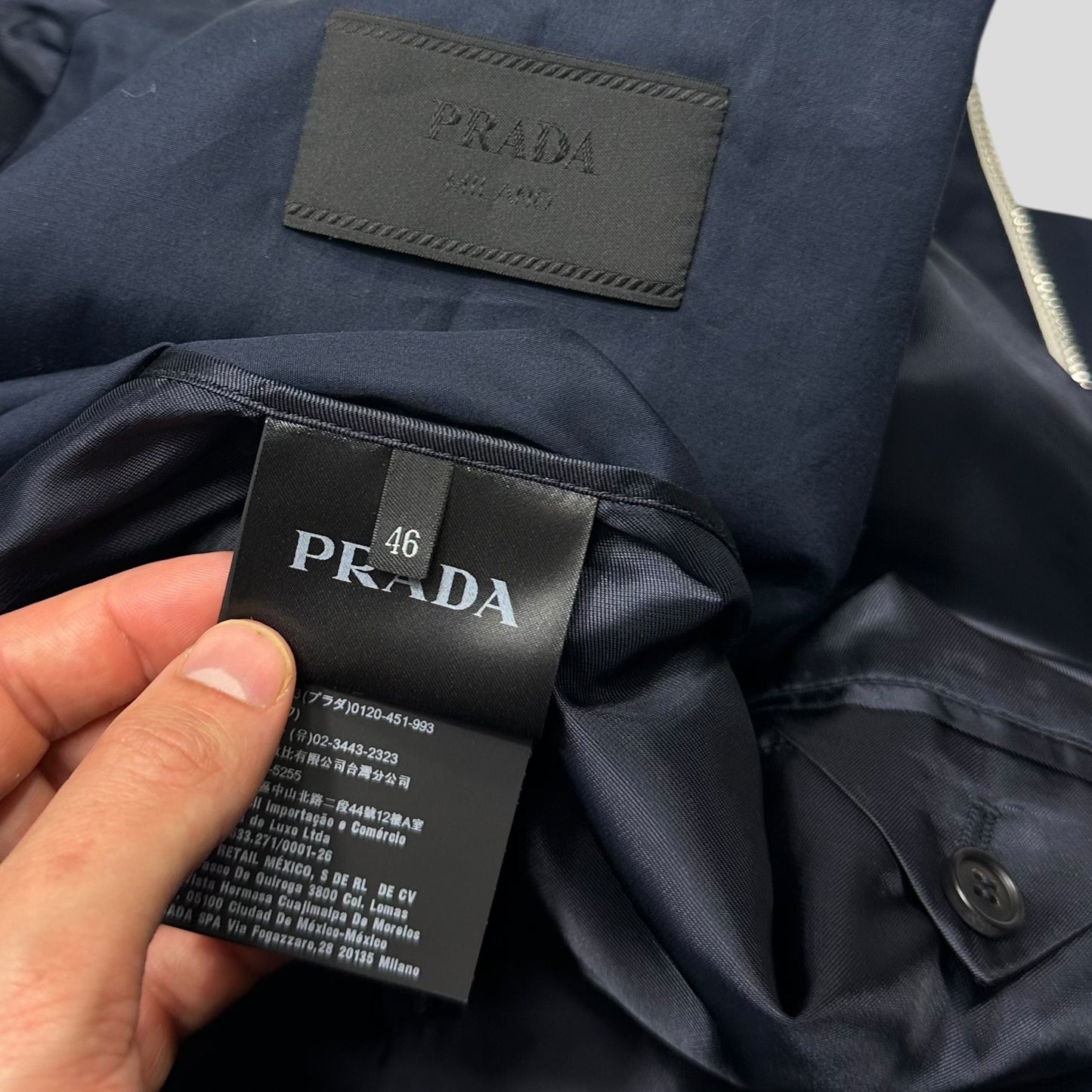 Prada 2018 Race Rubber Logo Boxy Cotton Work Jacket - IT46 (M)