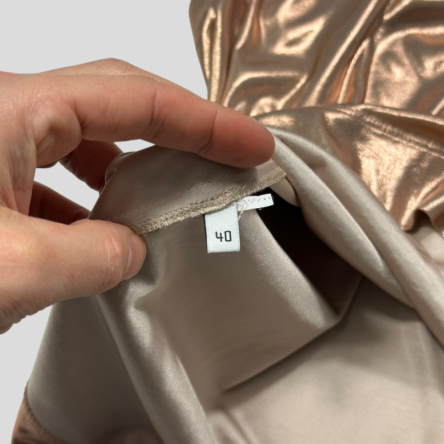 Balenciaga Paris 00’s Silk ‘Wet Look’ Glitter Vest Tank Top