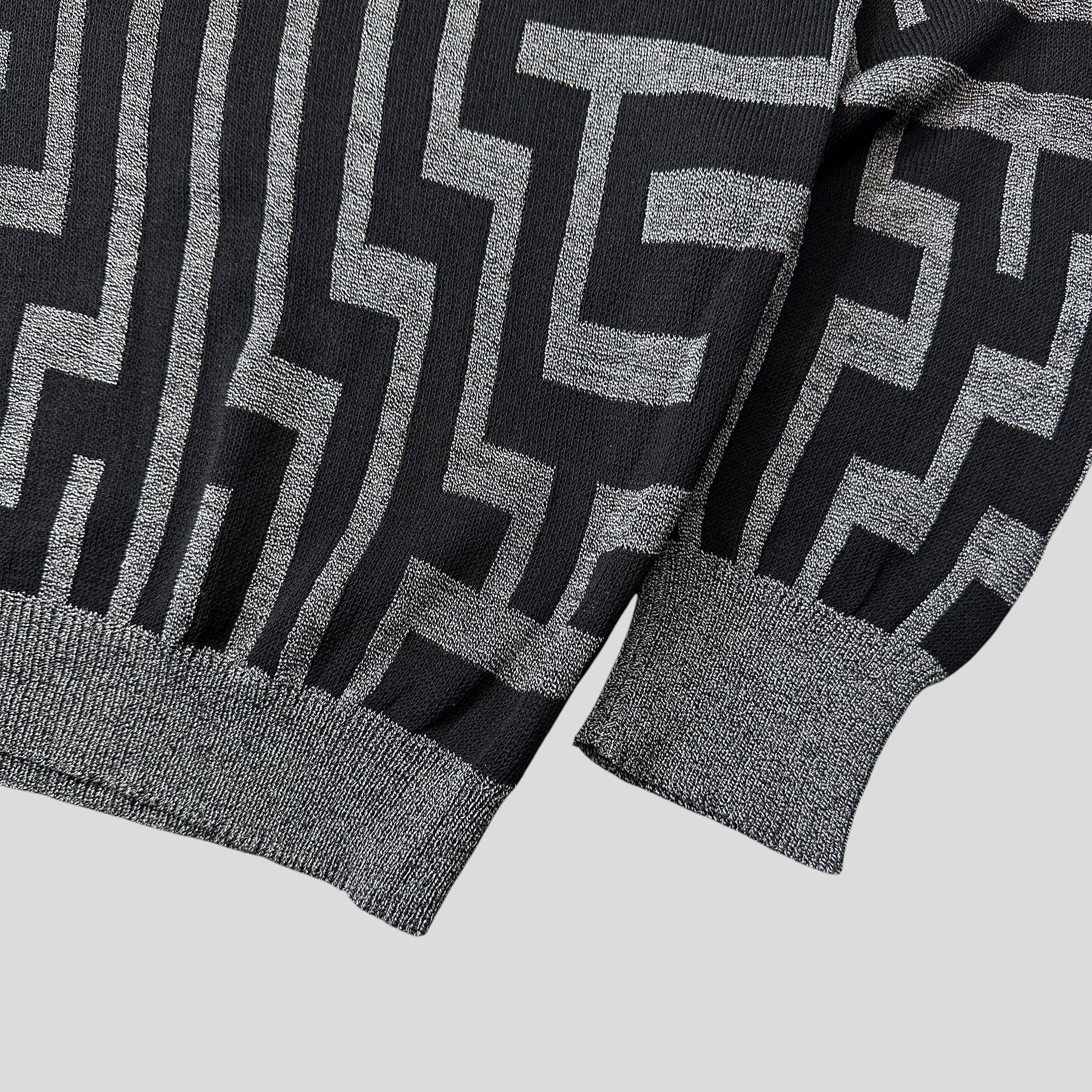 Gianni Versace 90's Greca Key Pattern Wool Knit - IT54 – Warmwaves