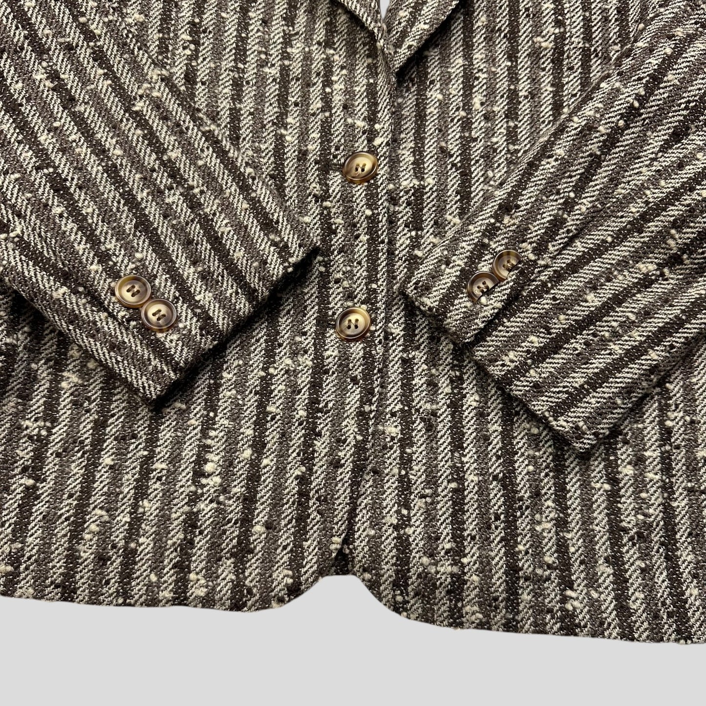 Gucci 1970’s Tweed Striped Wool Blazer Jacket - IT46 (S/M)