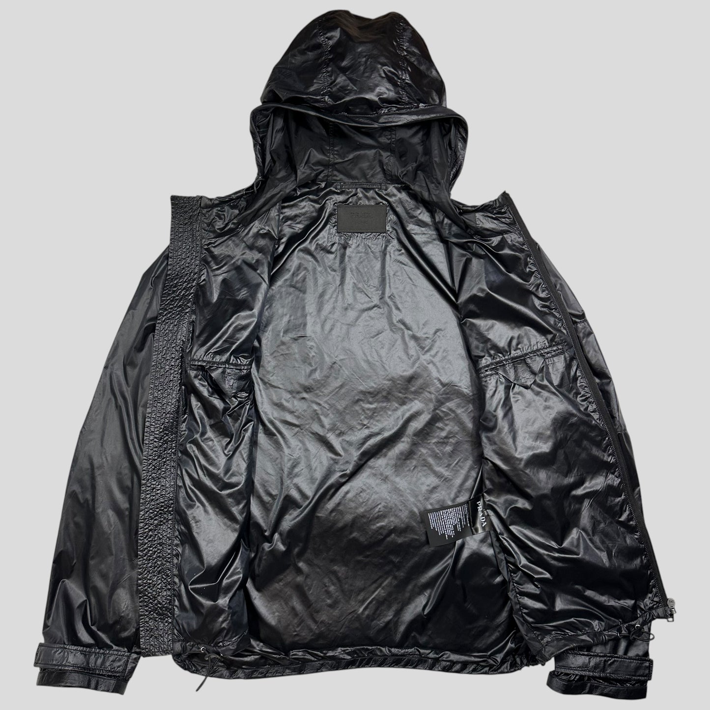 Prada Milano 2017 Rubberised Race Logo Technical Windbreaker - IT50