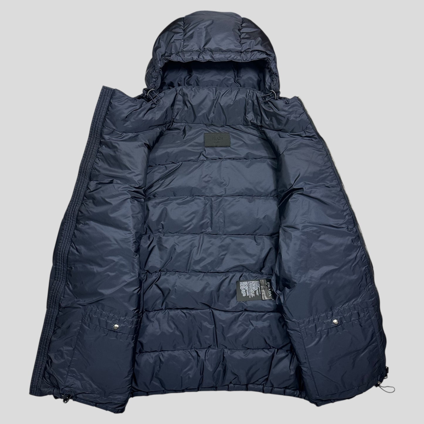 Prada 2020 Multipocket Plaque Logo Nylon Down Puffer - IT50 (L)