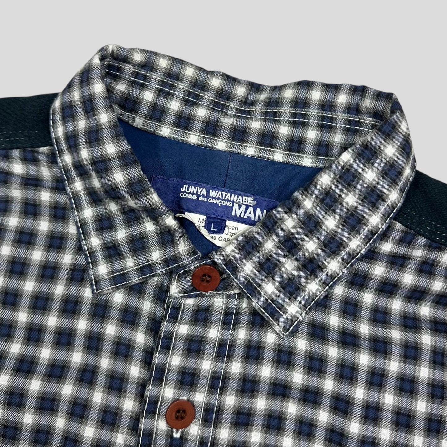 Junya Watanabe MAN 2019 Shadow Plaid Cargo Shirt - M/L