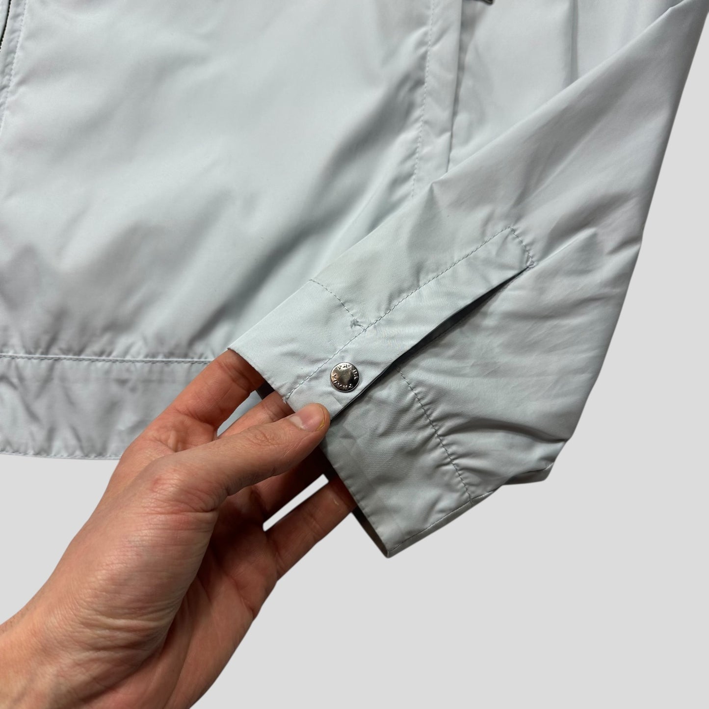 Prada Sport 00’s Ice Blue Stash Pocket Soft Nylon Work Jacket - IT52 (L)