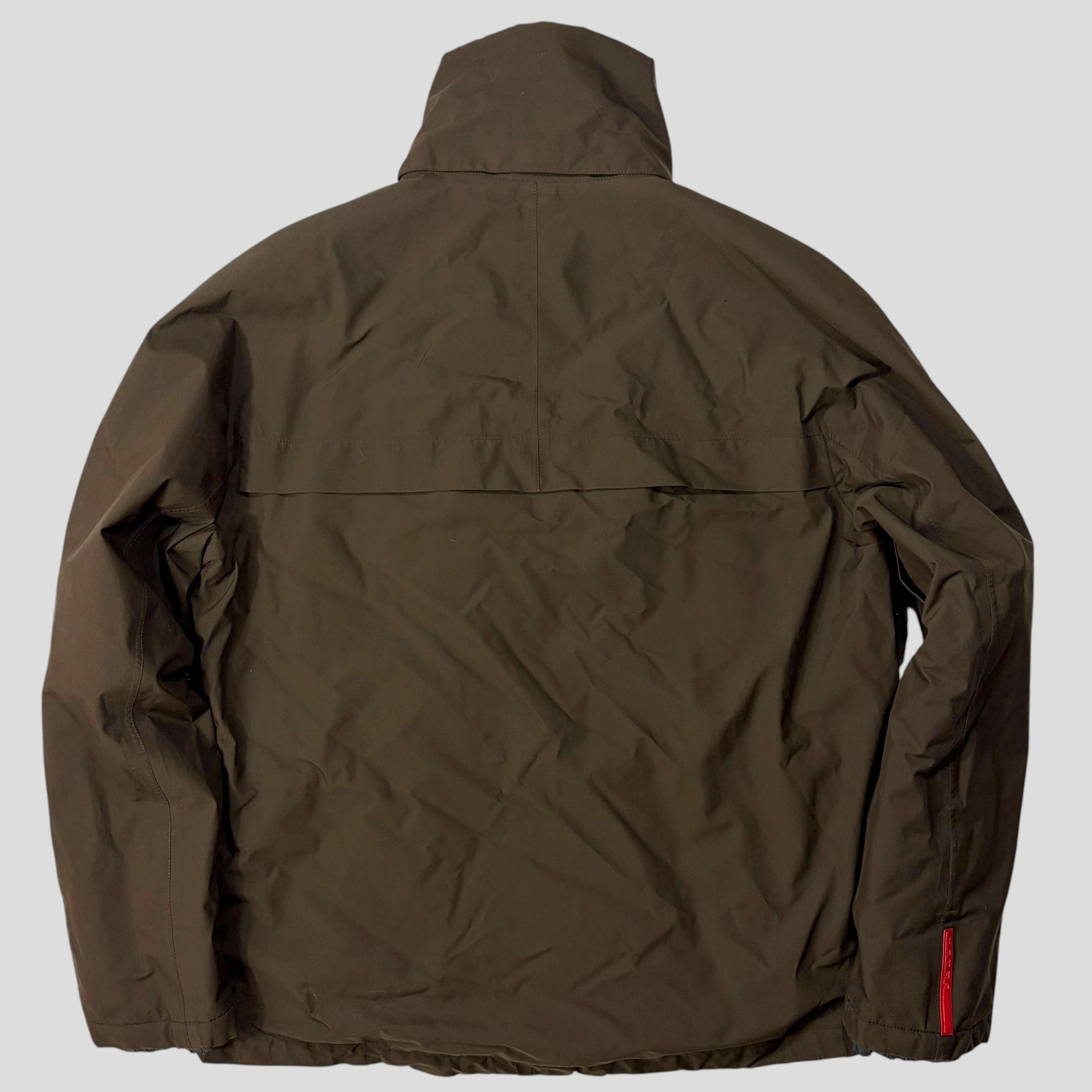 Prada Sport 00's Khaki Chest Pocket Padded Goretex Jacket - L