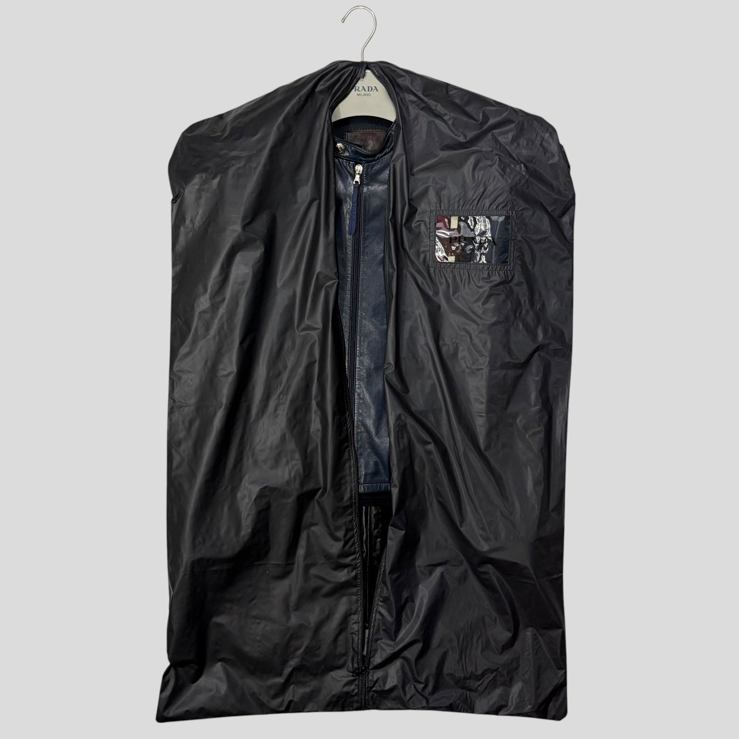 Prada Milano SS00 Runway Leather Racer Moto Jacket - S