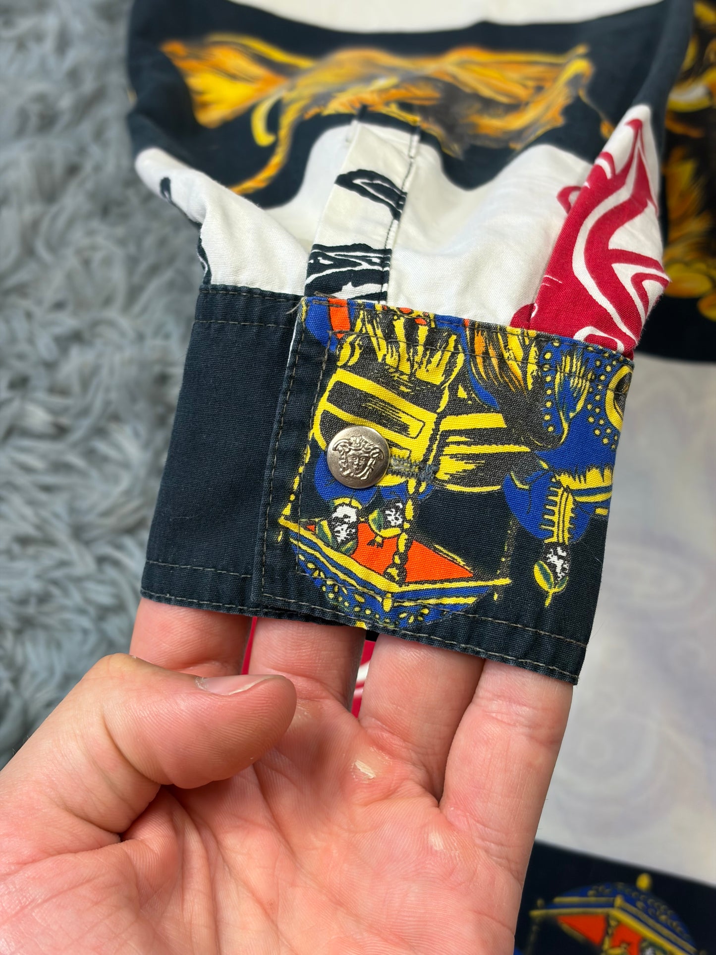 Versace VJC 90’s Regal Striped Elephant Shirt - S/M