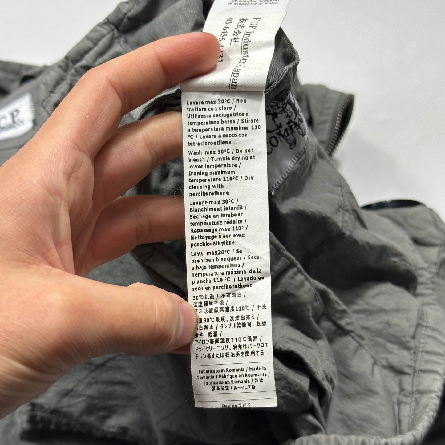 CP Company 00’s Steel Grey Goggle Nylon Shimmer Jacket - IT48 (M)