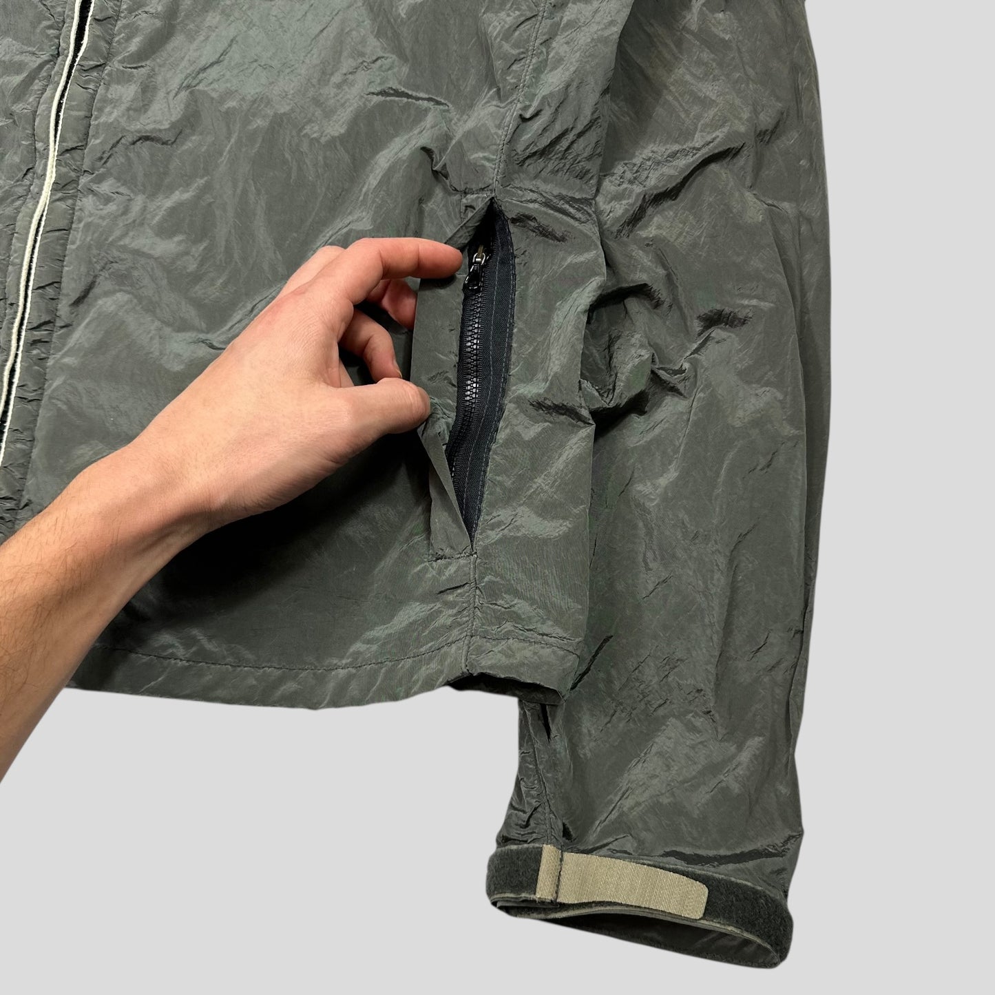 Stone Island SS07 Grey Nylon Metal Windbreaker Jacket - M/L