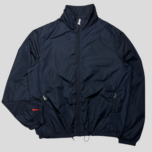 Prada Sport 2009 Red Tab Carbon Logo Navy Nylon Jacket - IT54 (L)