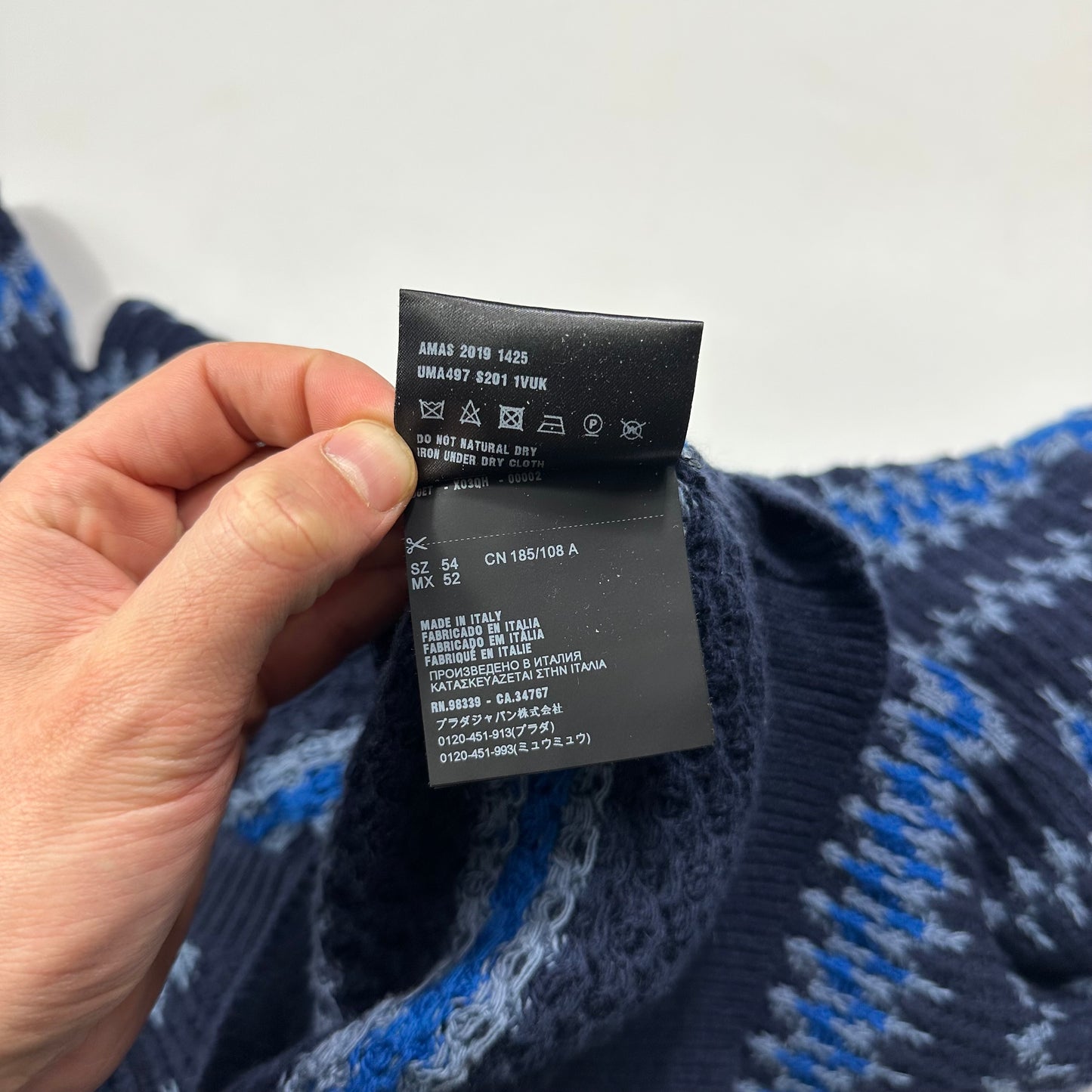 Prada 2019 Lightning Cashmere Wool Logo Knit - IT54 (L)