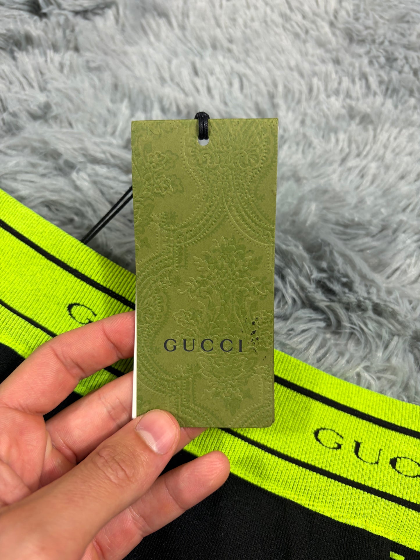 Gucci SS22 Jacquard Black Neon Logo Gym Legging Trousers - M/L