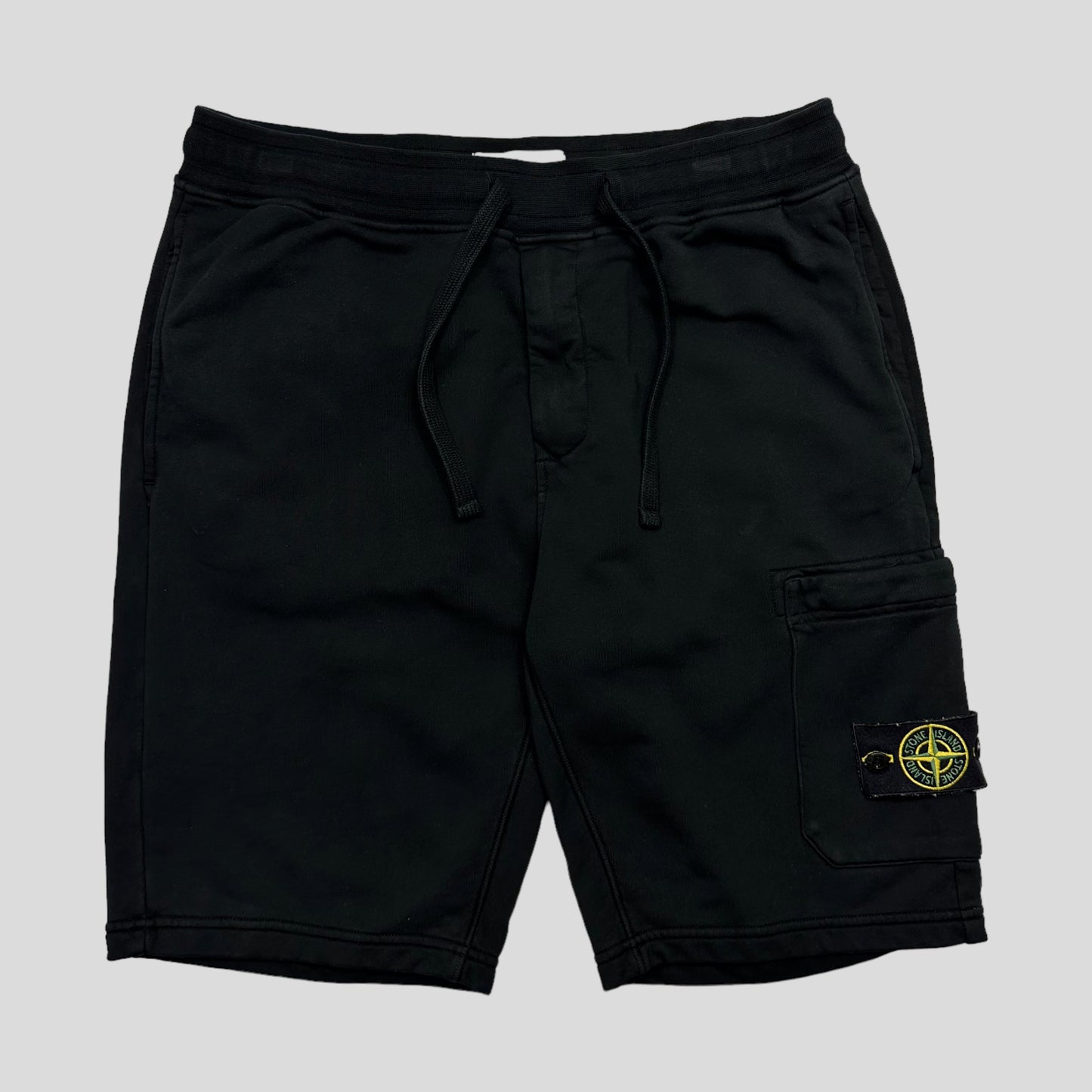 Stone Island Black Jogger Shorts - M