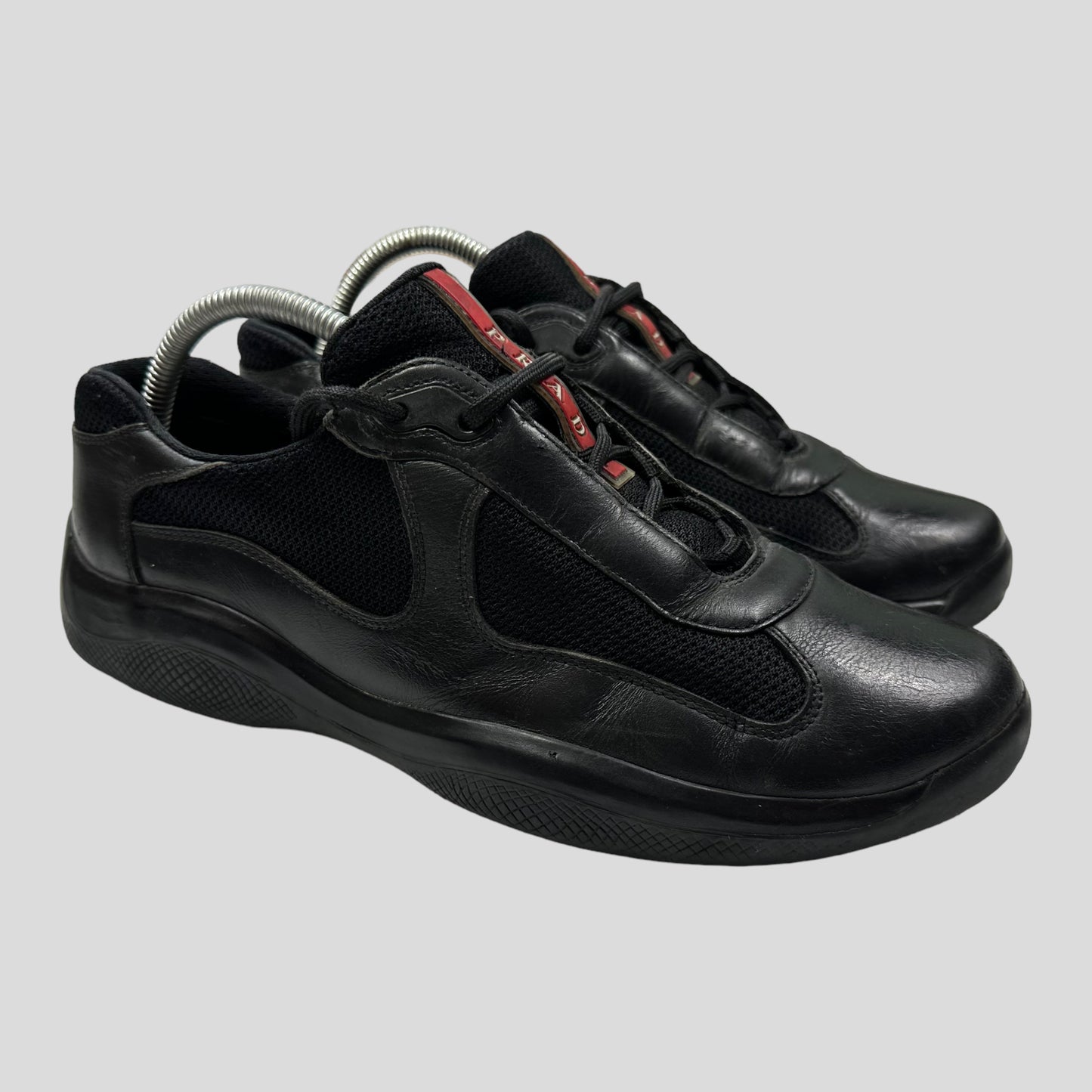 Prada Americas Cups Triple Black Leather - UK8.5/9