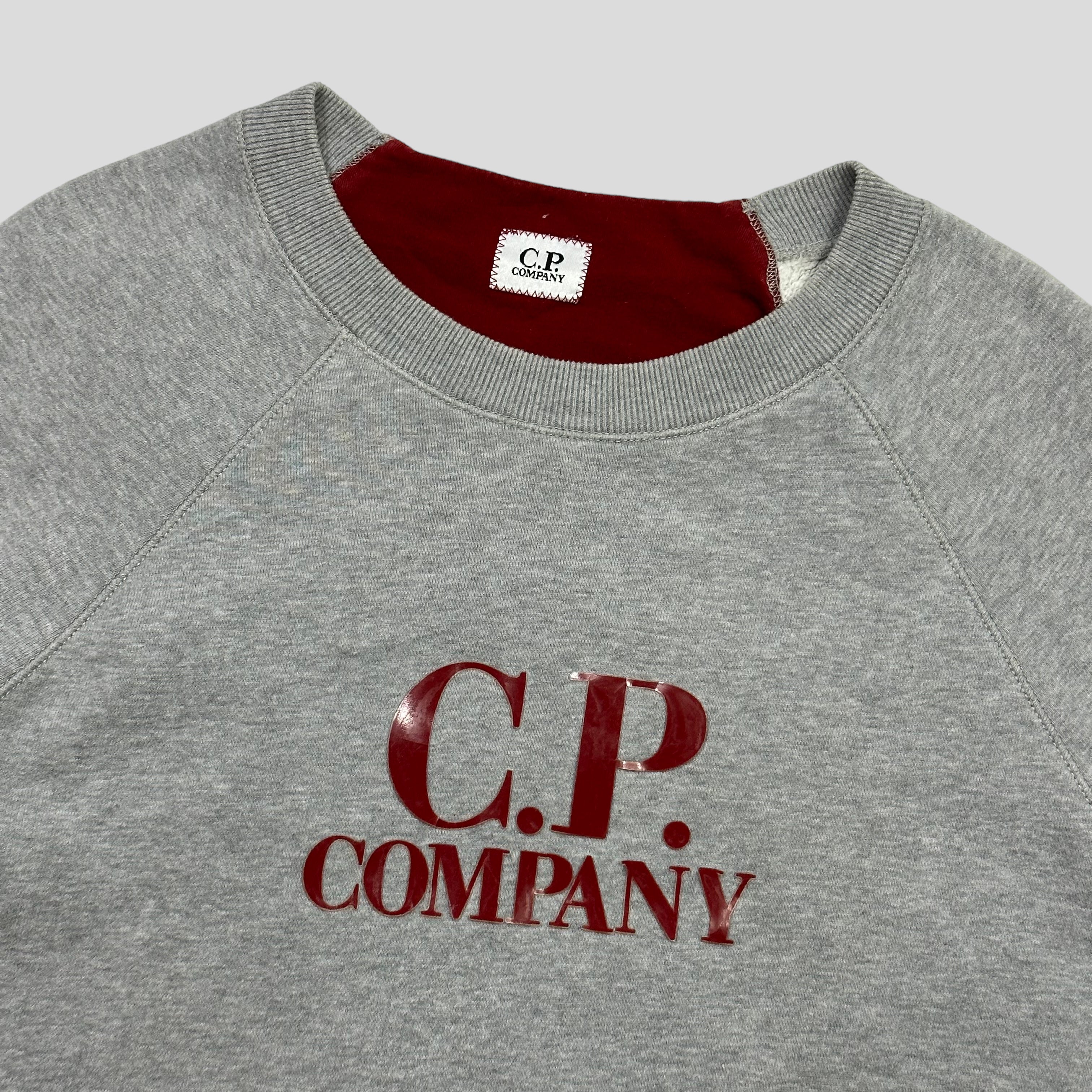 Cp company rubber online logo sweatshirt