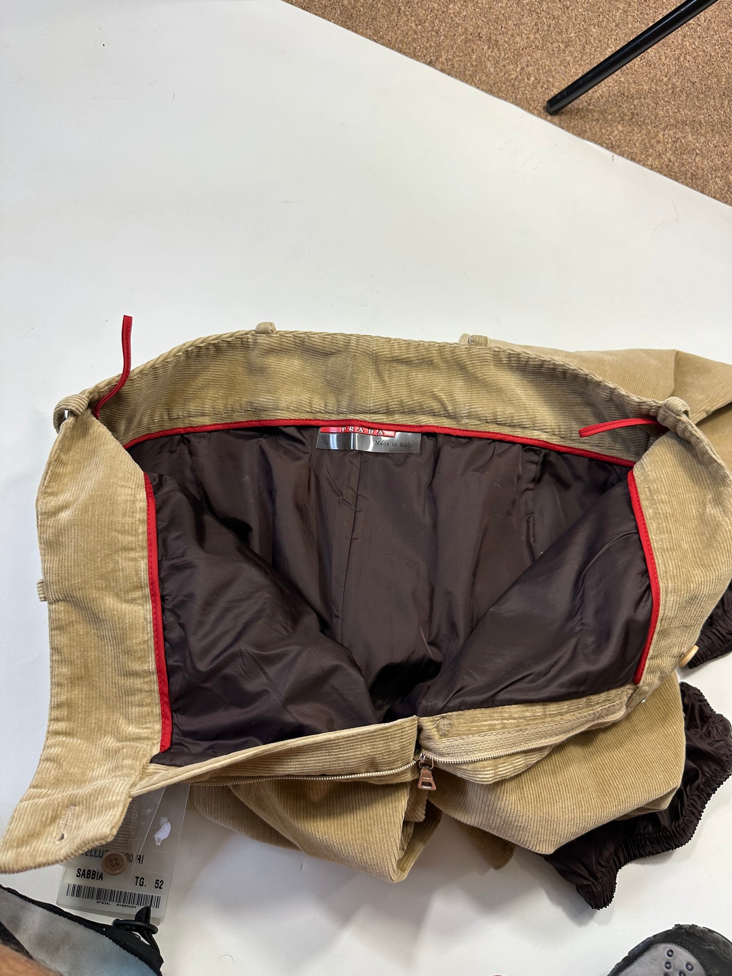 Prada Sport 00’s 2 in 1 Corduroy Double Layered Ski Trousers - L