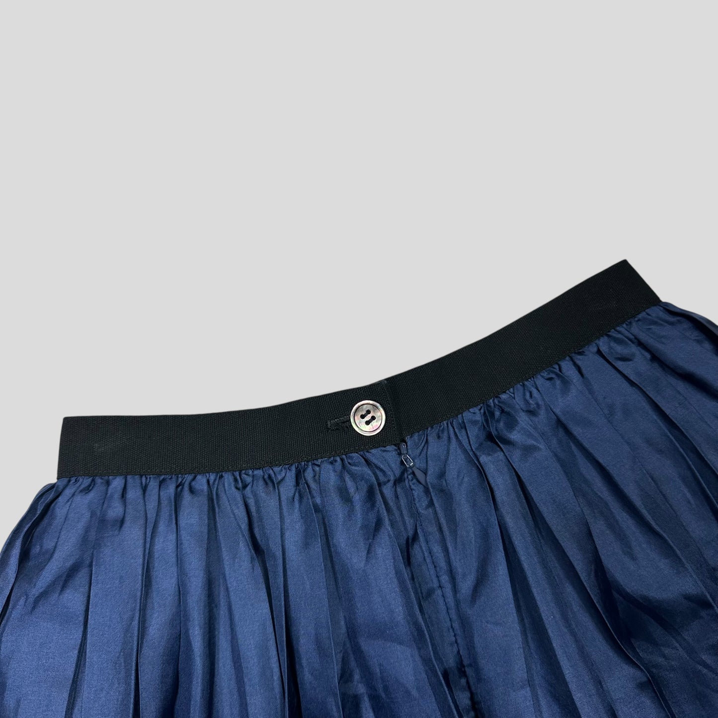 CDG Tricot 2016 Pleated Ruffle Shimmer Midi Skirt - M