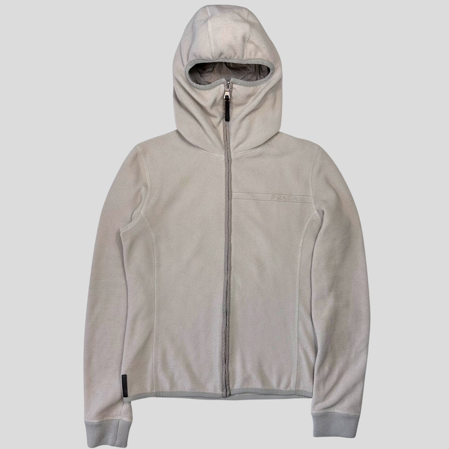 Prada Sport 2006 Spellout Logo Balaclava Fleece Jacket - M