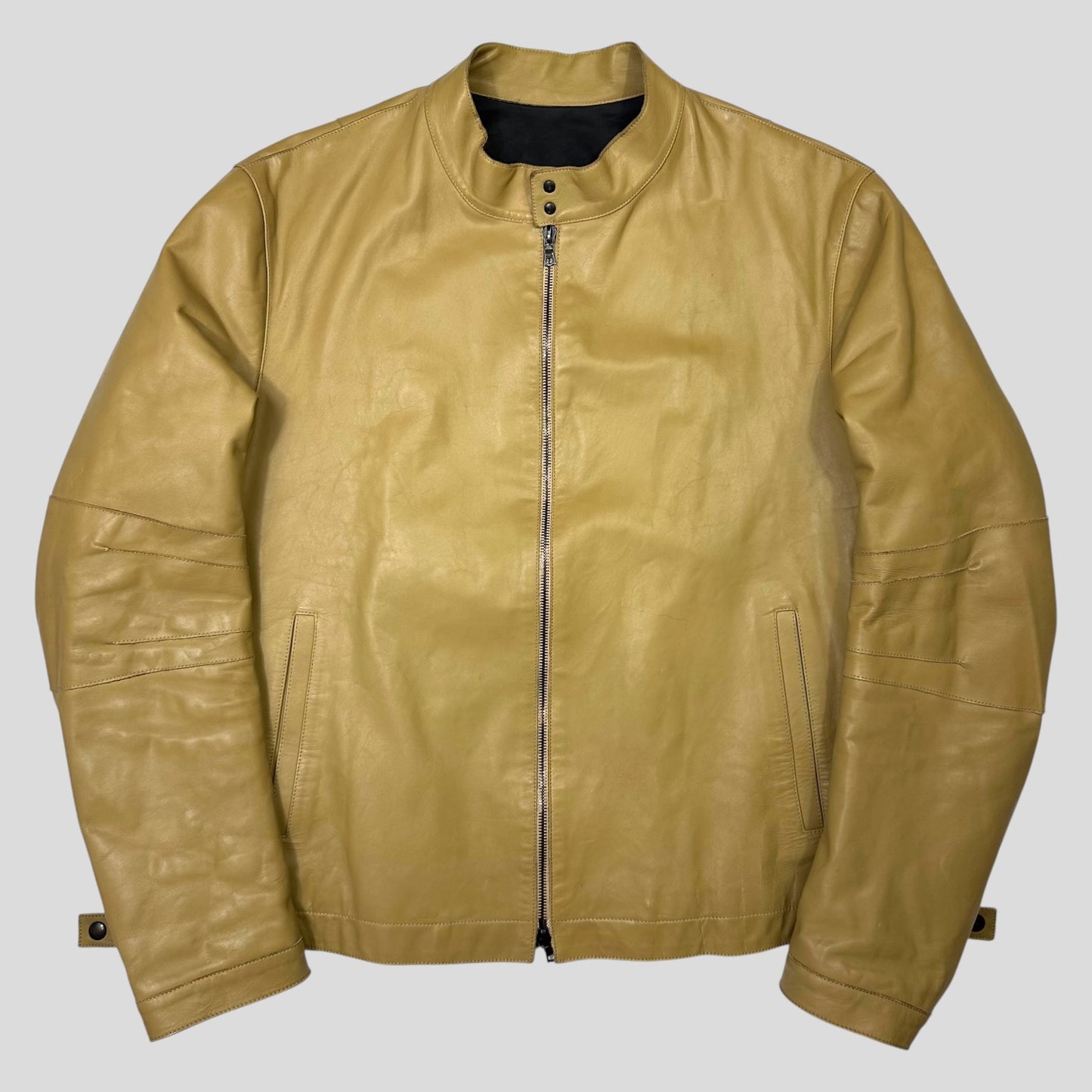 Neil Barrett AW00 Caramel Leather Moto Slingbag Jacket - L