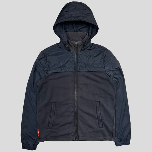 Prada 2015 Red Tab Padded Nylon & Cotton Jacket - L/XL