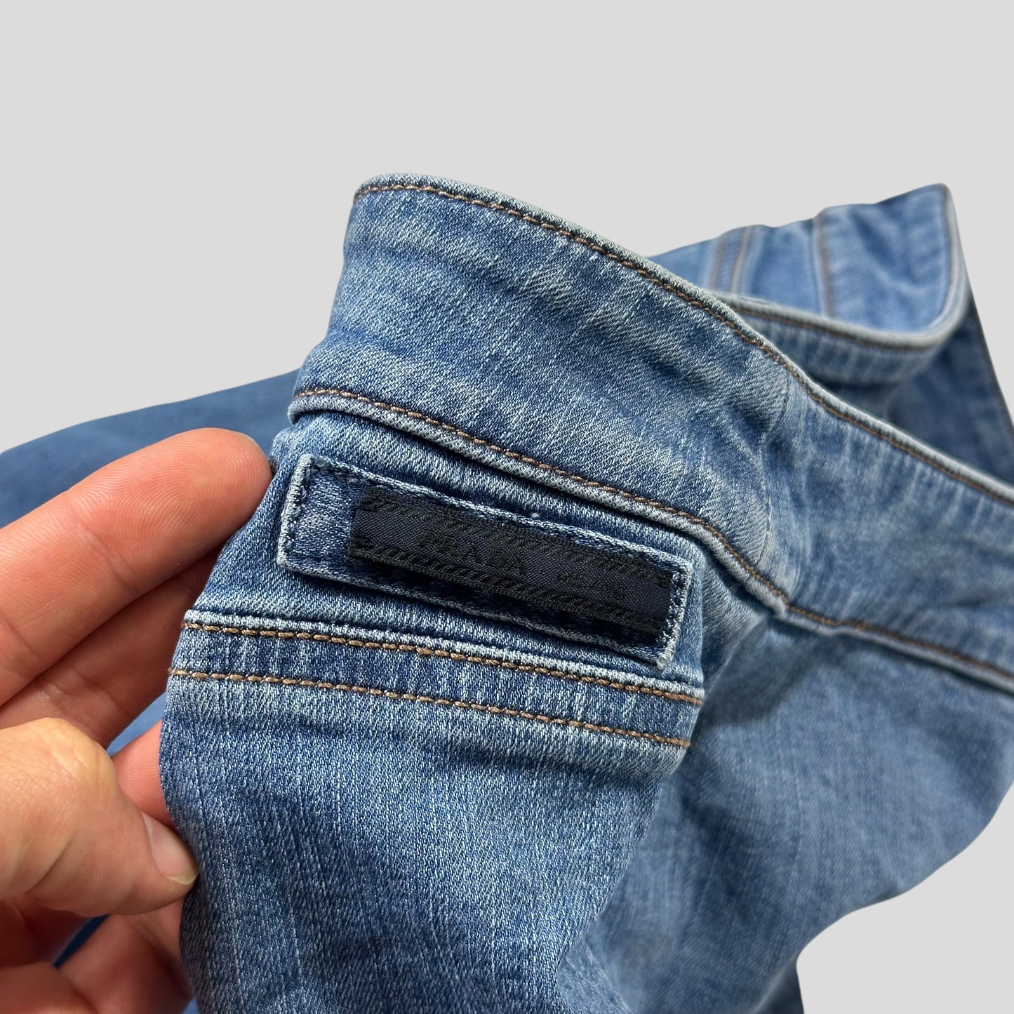 Prada Milano 2018 Logo Tab Lyocell Stretchy Skinny Jeans - 27-29