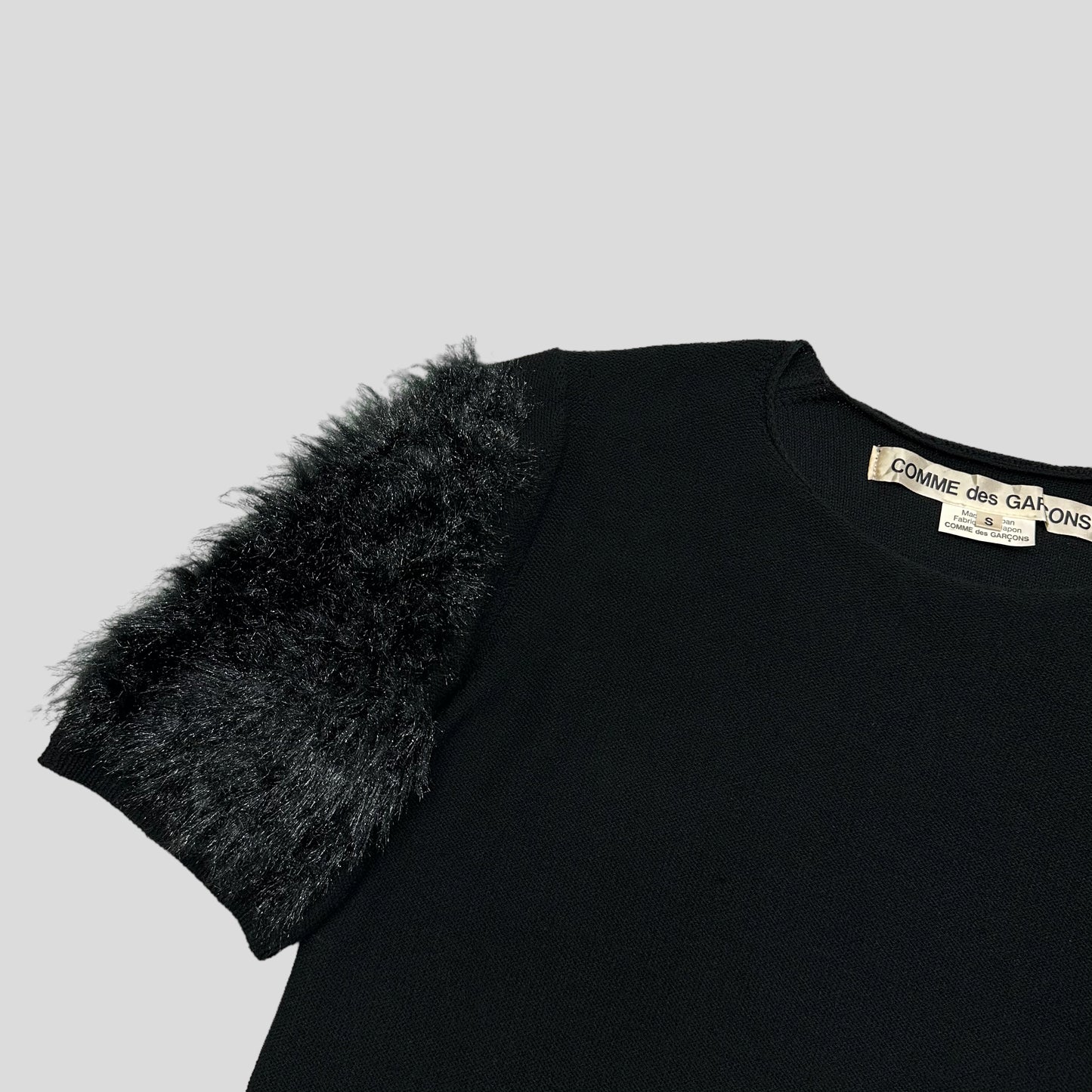 CDG 2015 Faux Fur Sleeved Knitted Top - S