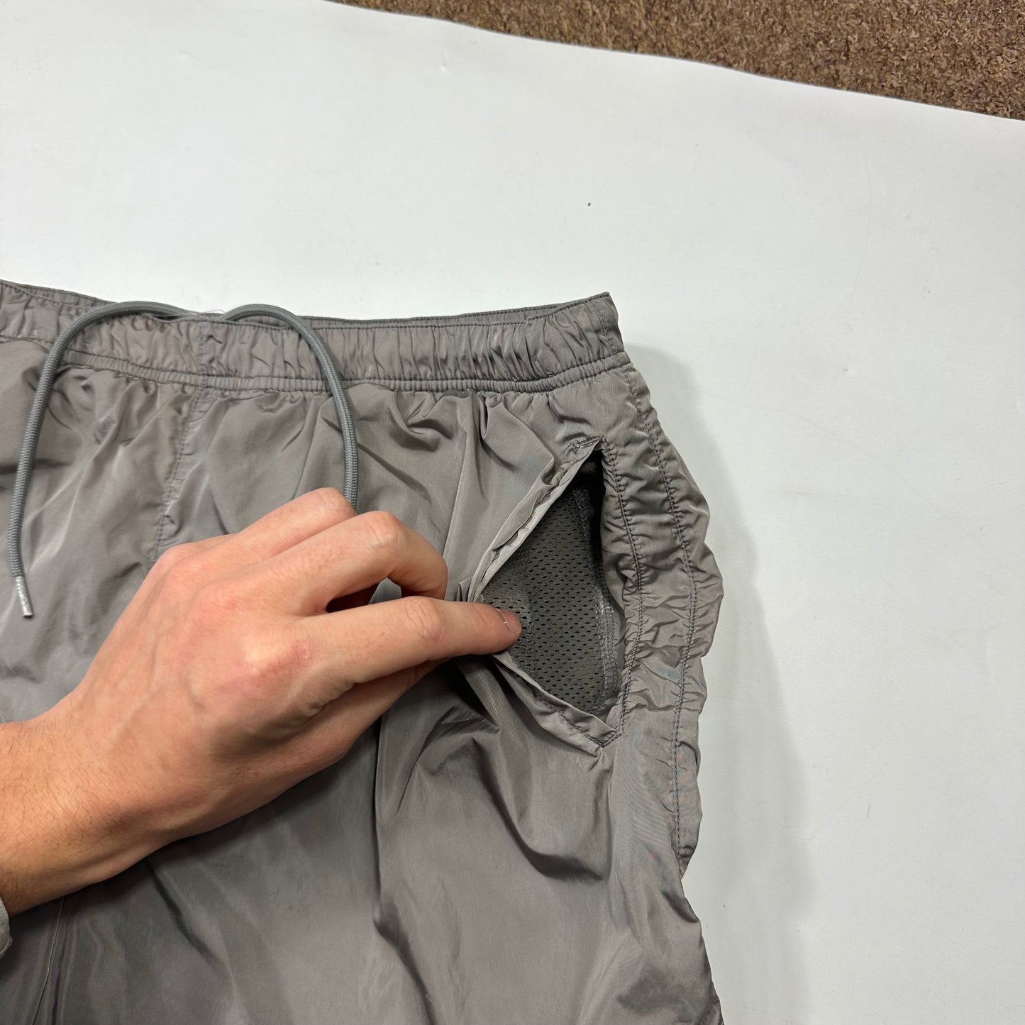 Prada Sport 00’s Grey Nylon Shimmer Swim Shorts - IT48 (M)