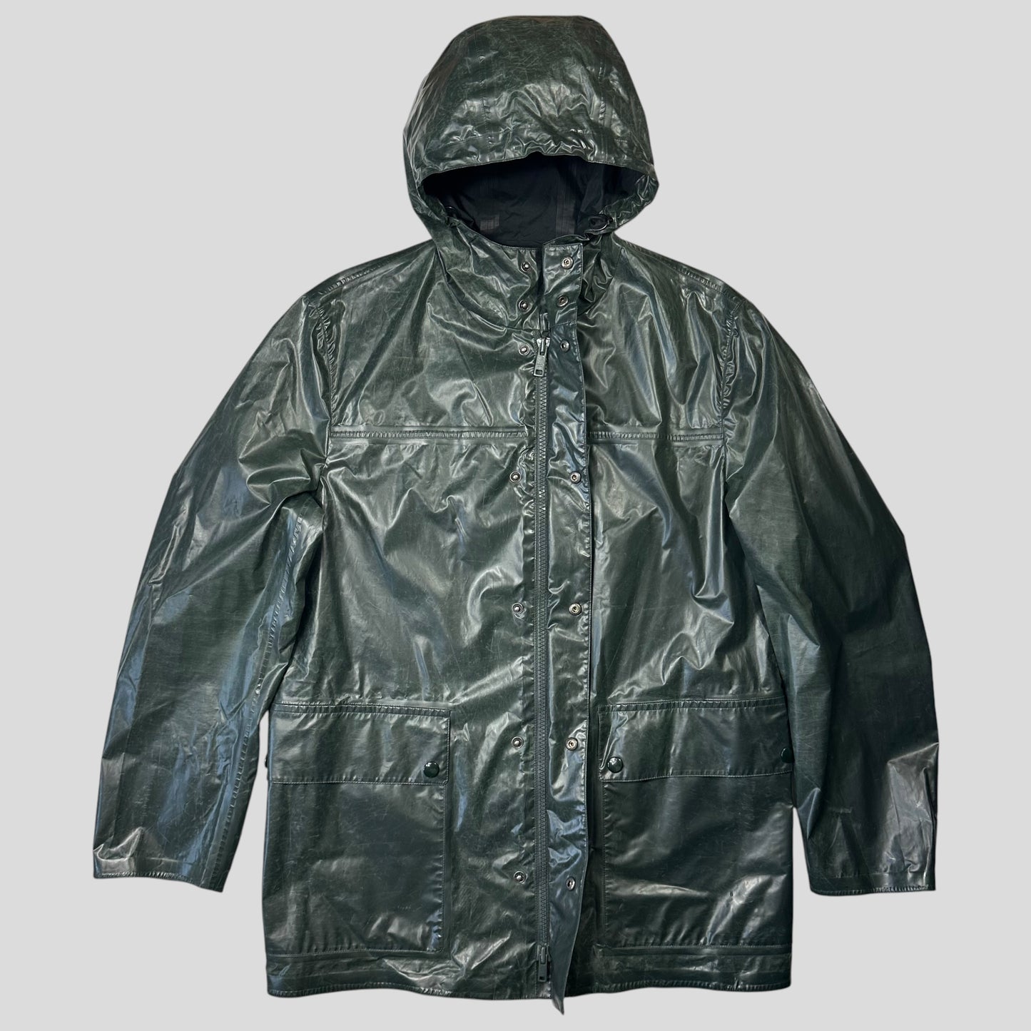 Prada Milano 2015 Taped Seam Toffee Wrapper Technical Jacket - IT50