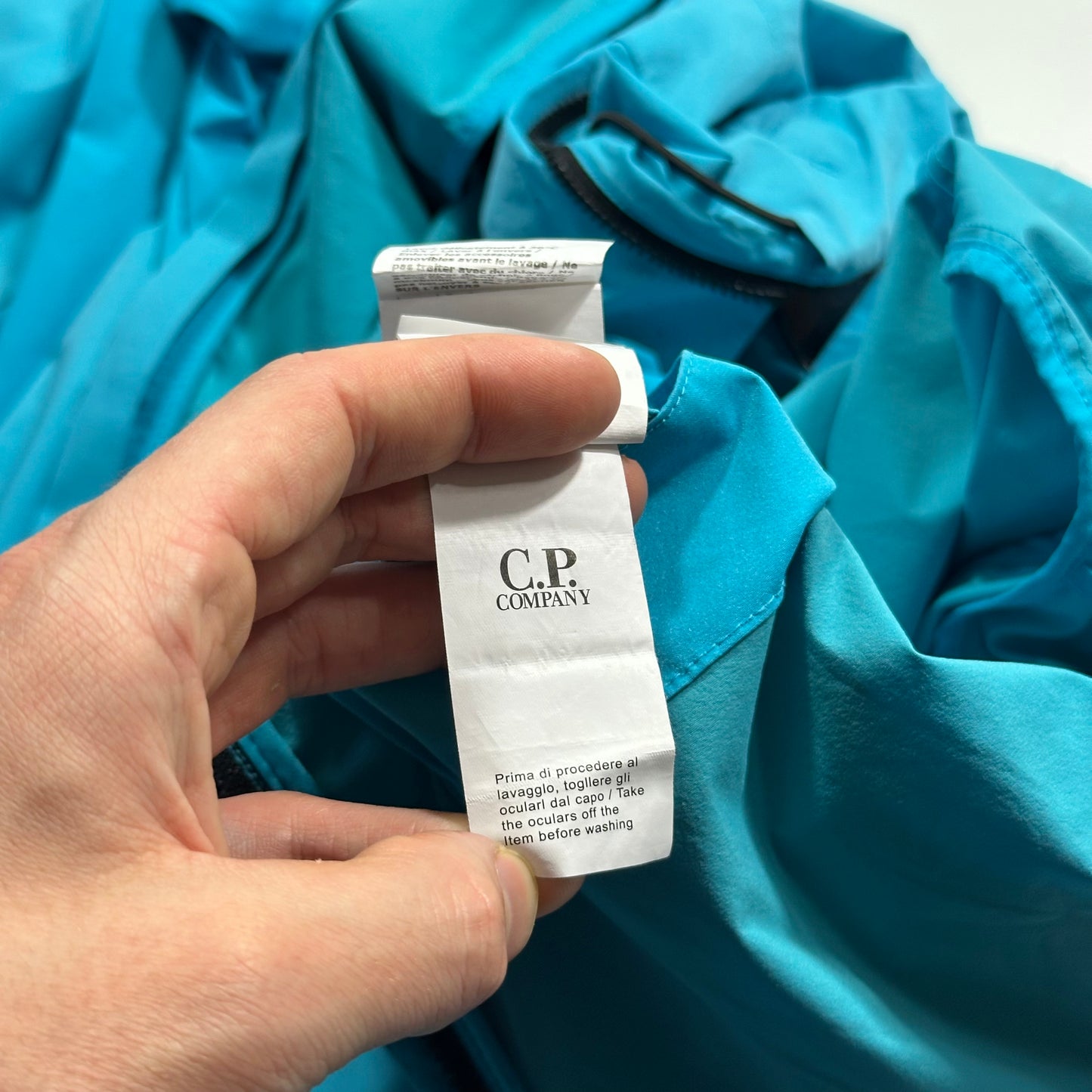 CP Company Aqua Blue Pro-tek Goggle Smock Jacket - IT52 (L)