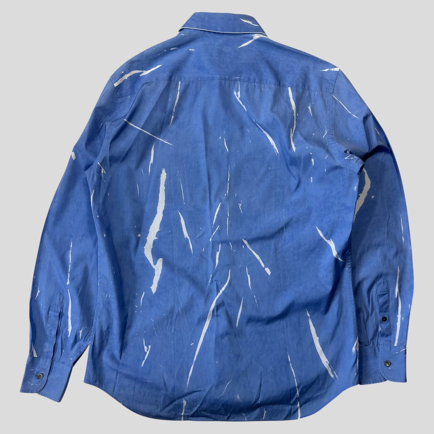 Prada Milano 00’s Sublimation Sky Blue Acid Print Shirt - L