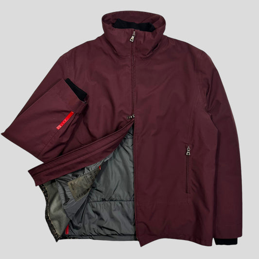 Prada Sport 00’s 3 in 1 Plum Goretex Jacket + Padded Nylon Bomber - IT50 (L)