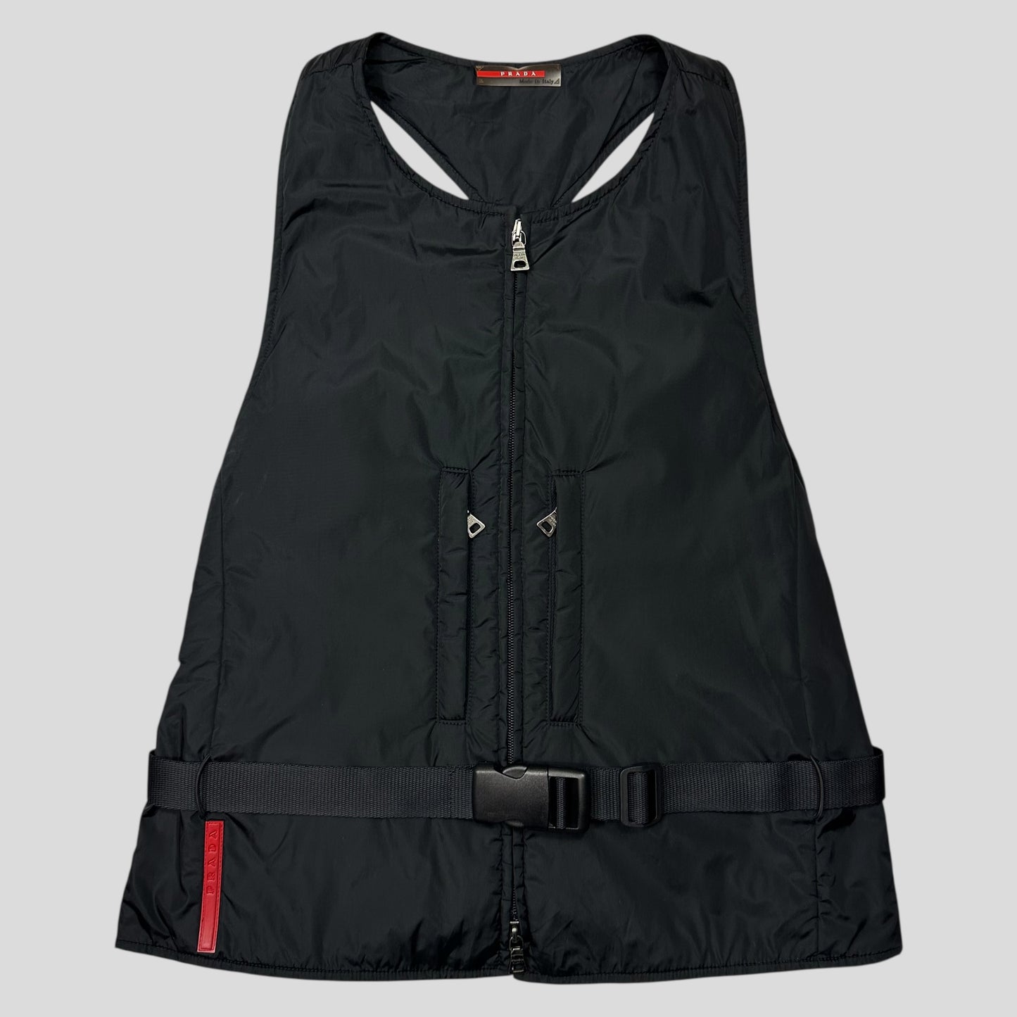 Prada Sport 1999 Padded Nylon 3M Technical Stash Vest - IT42