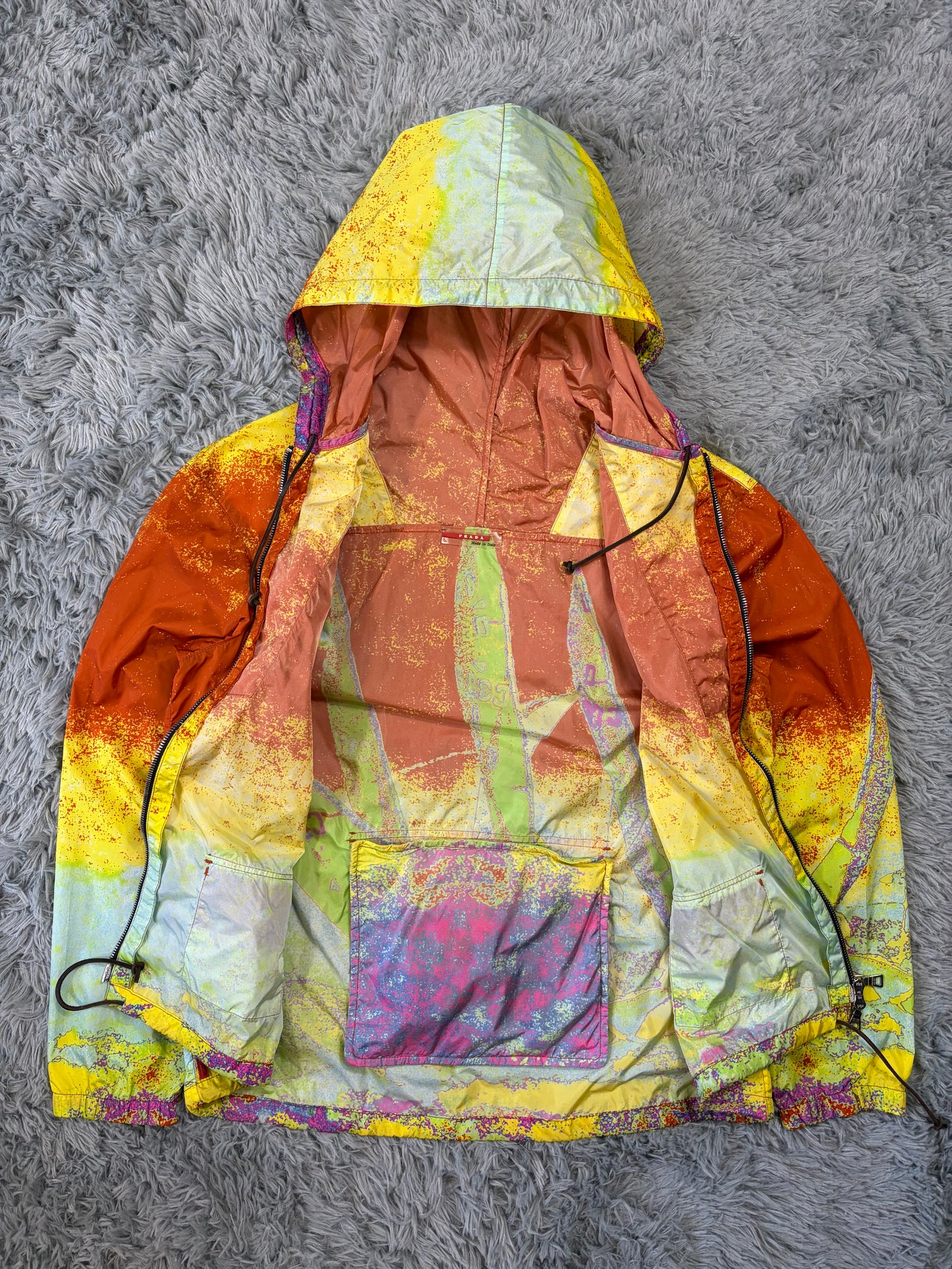 Prada Sport 00’s Thermal Sailing Heatmap Nylon Bag Jacket - S/M