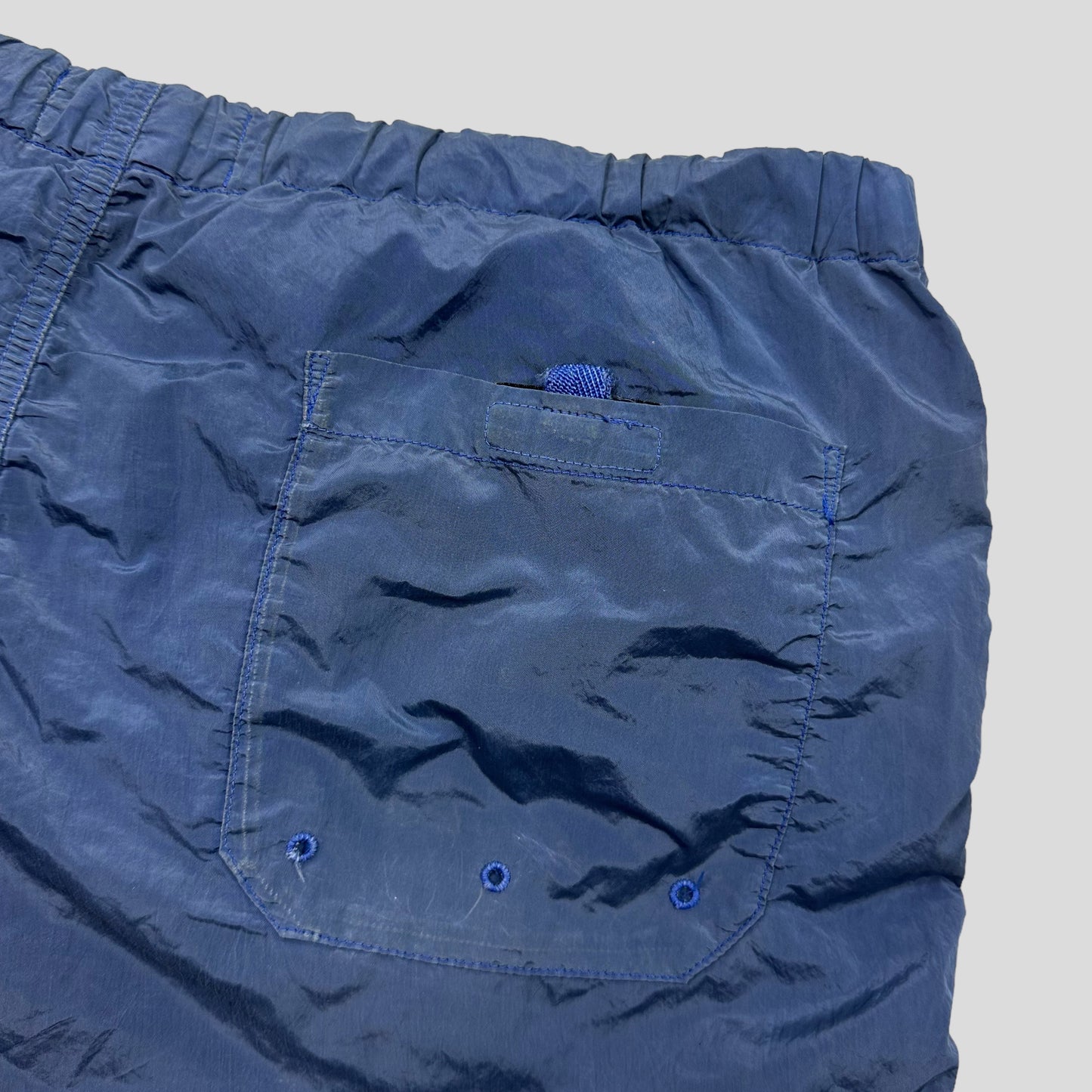 Stone Island SS19 Nylon Metal Compass Logo Shorts - M