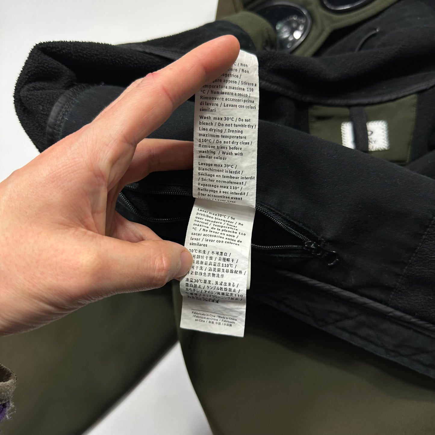 CP Company Khaki Soft Shell Goggle Jacket - S/M