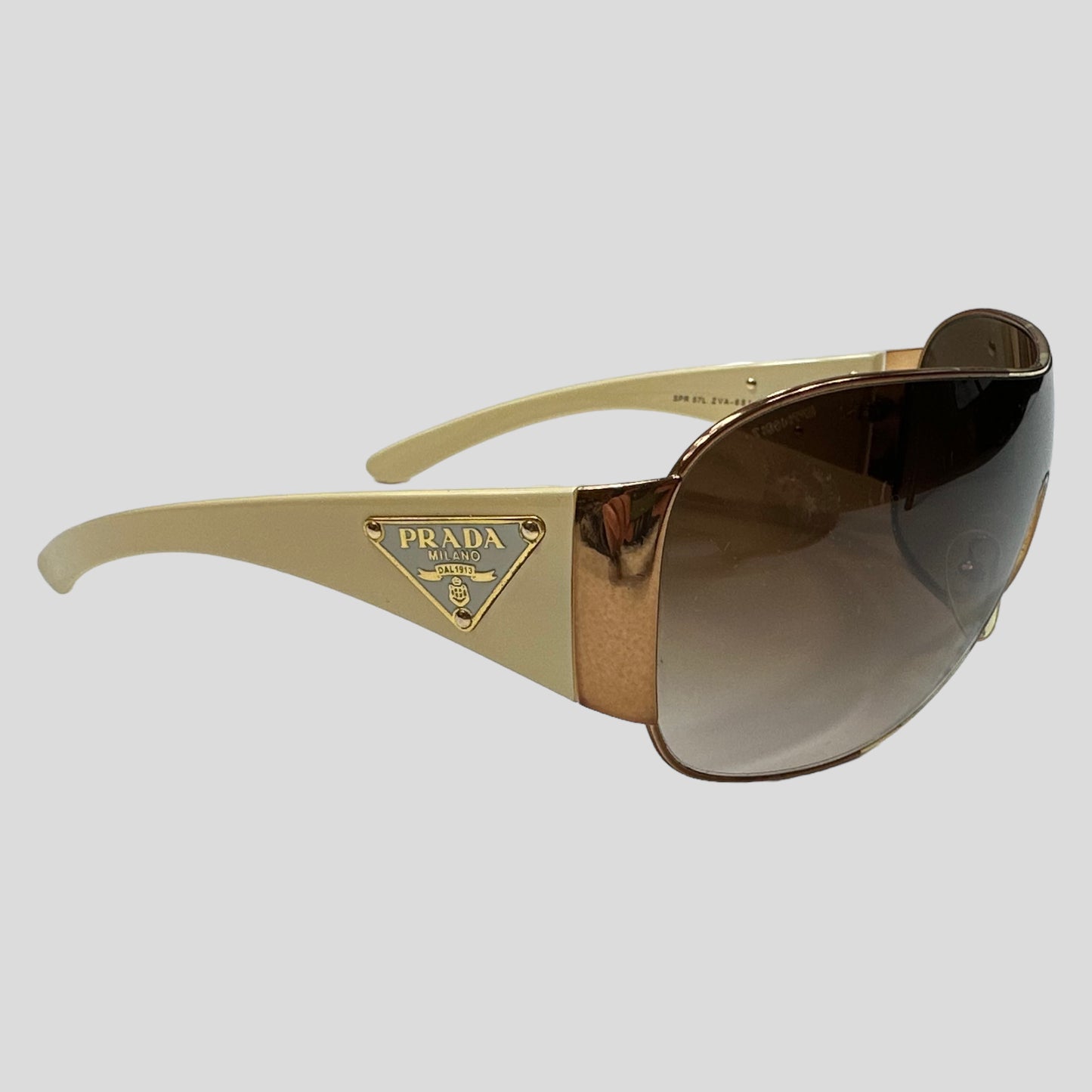 Prada Milano Logo Wraparound Sunglasses